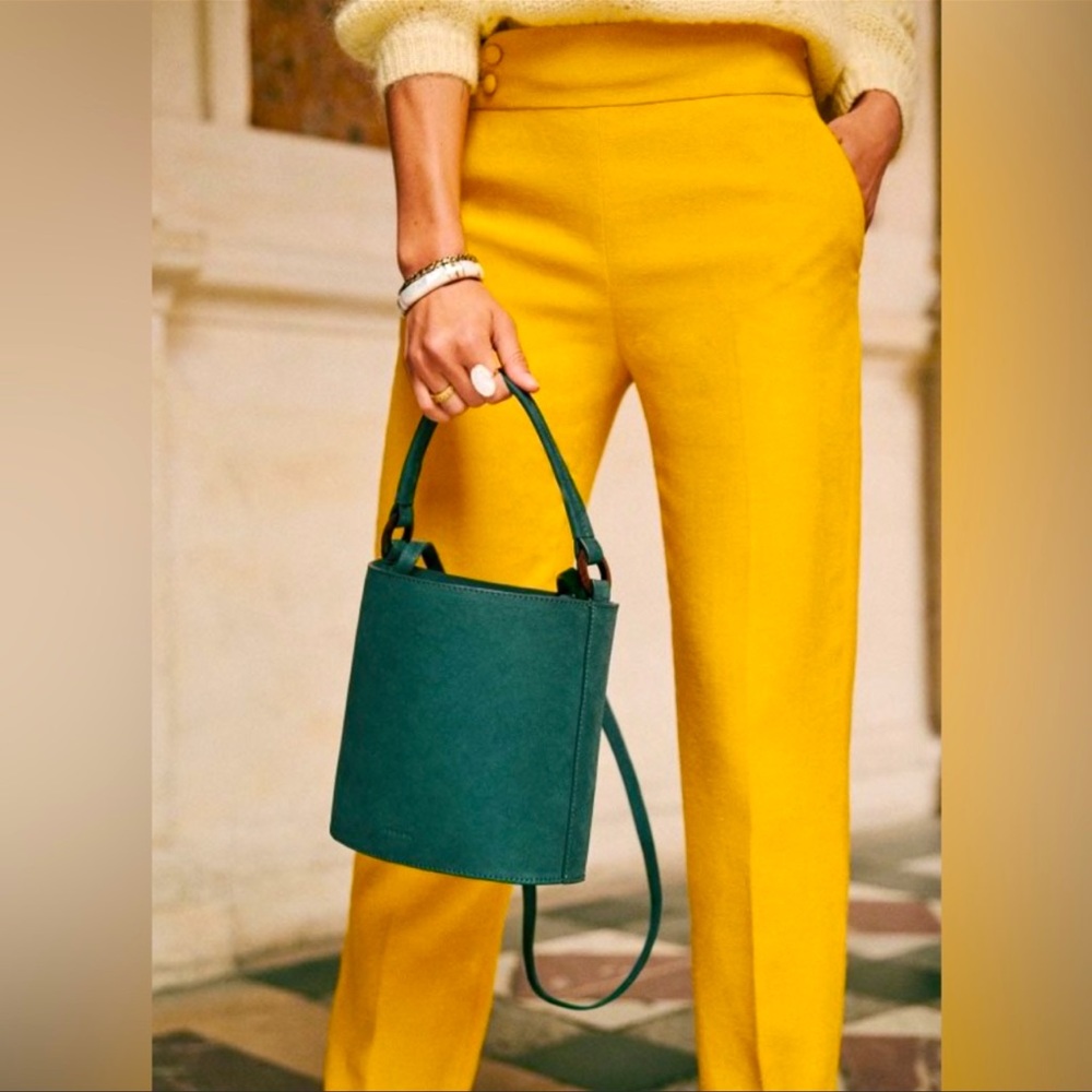 Sezane Trousers in Yellow Sz. 36